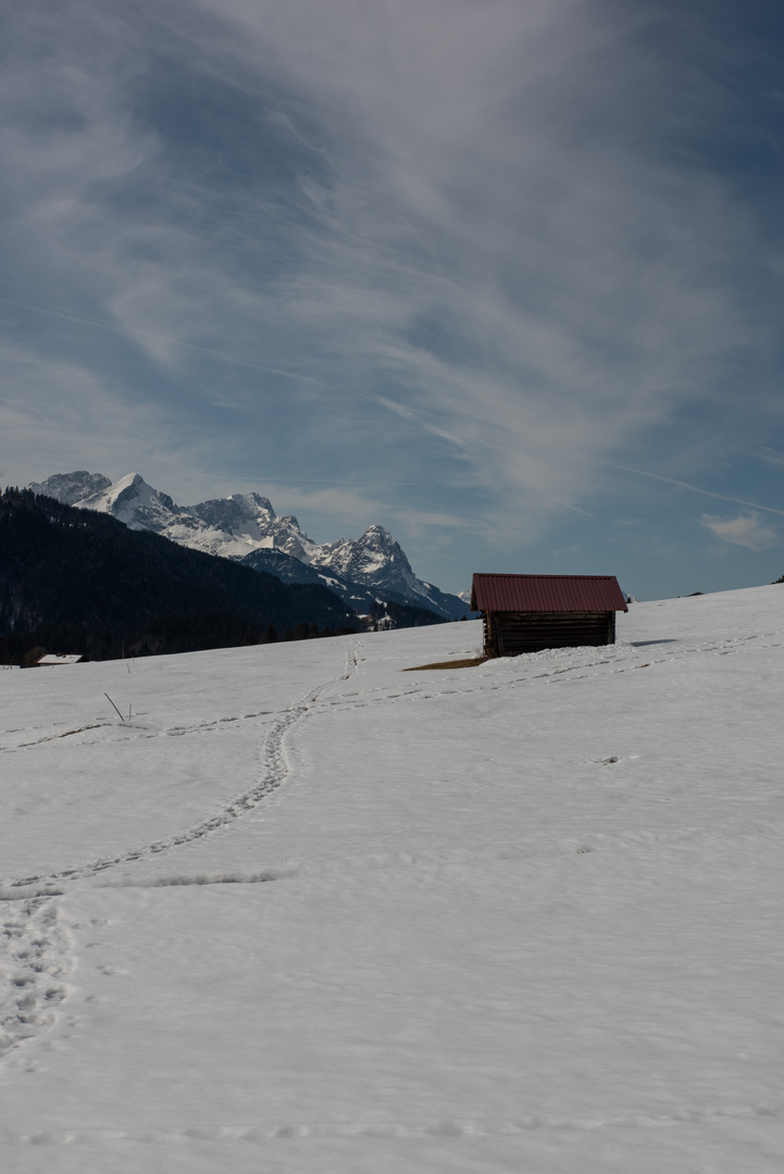 Stadel im Schnee