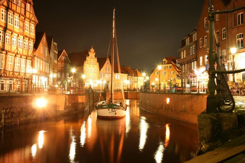 Stader Altstadt bei Nacht