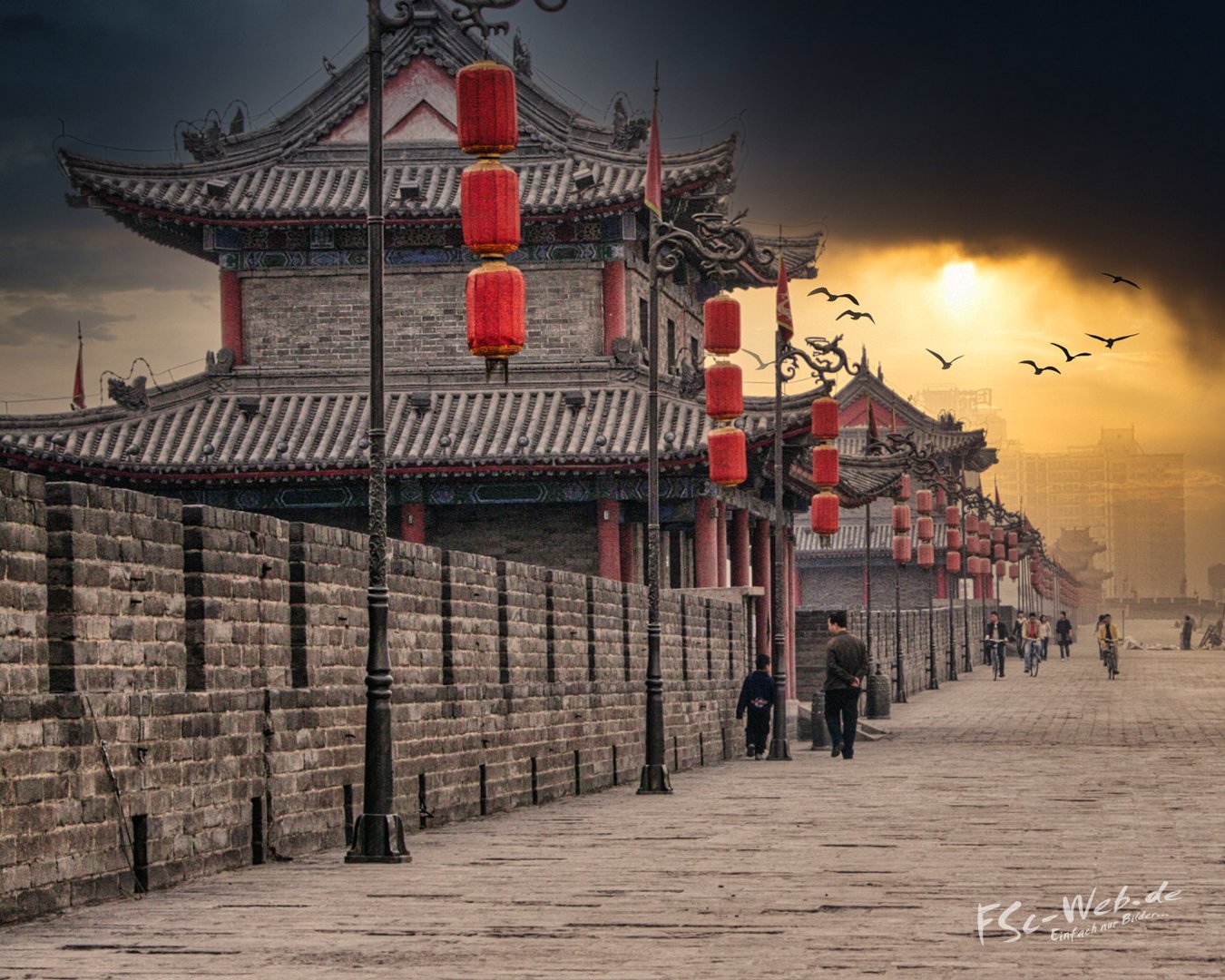 Stadmauer in Xi'an China