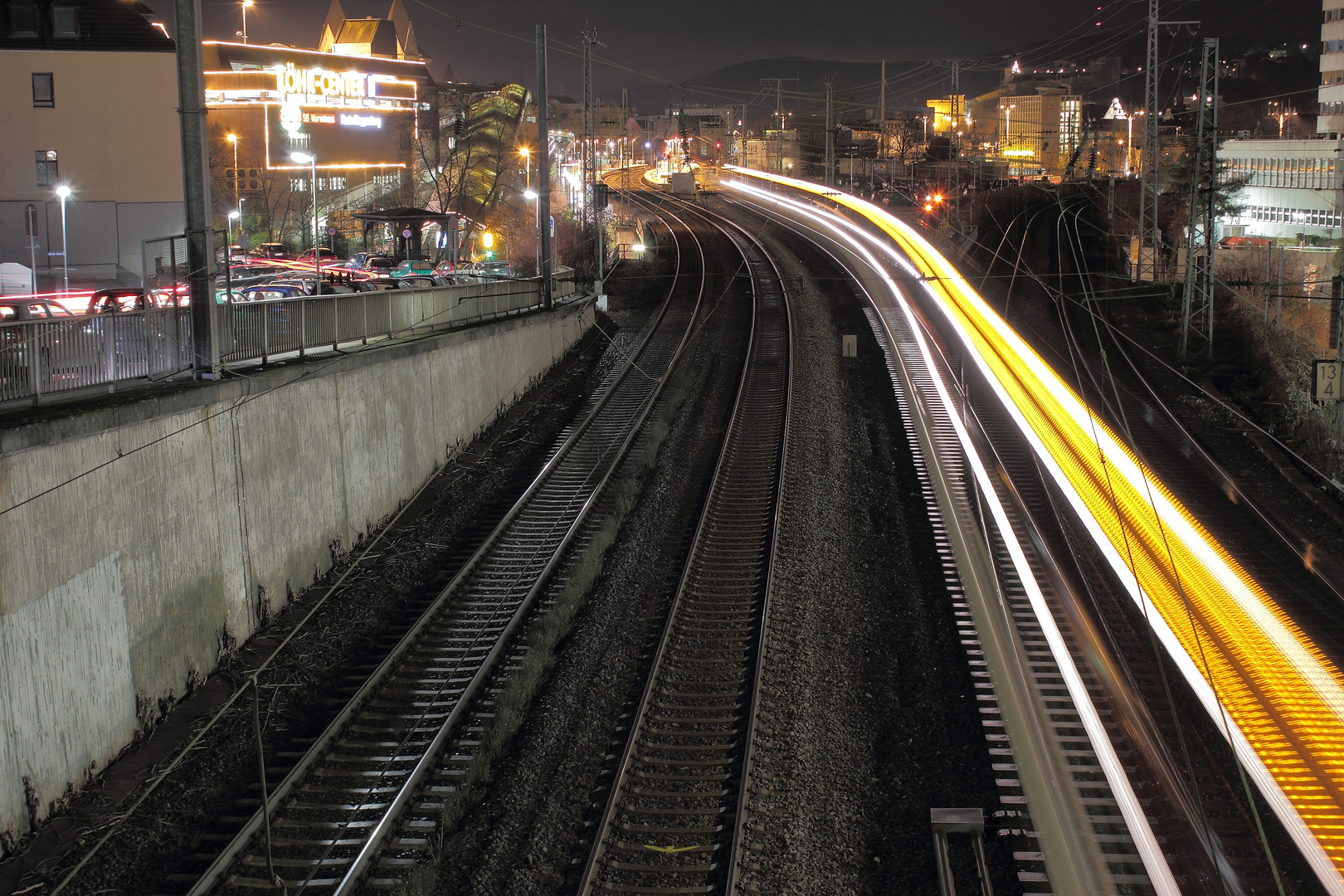 Stadt Bahnhof koblenz mit blick auf das Löhr-Center