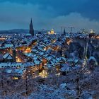 Stadt Bern im weissen Kleid von heute Morgen