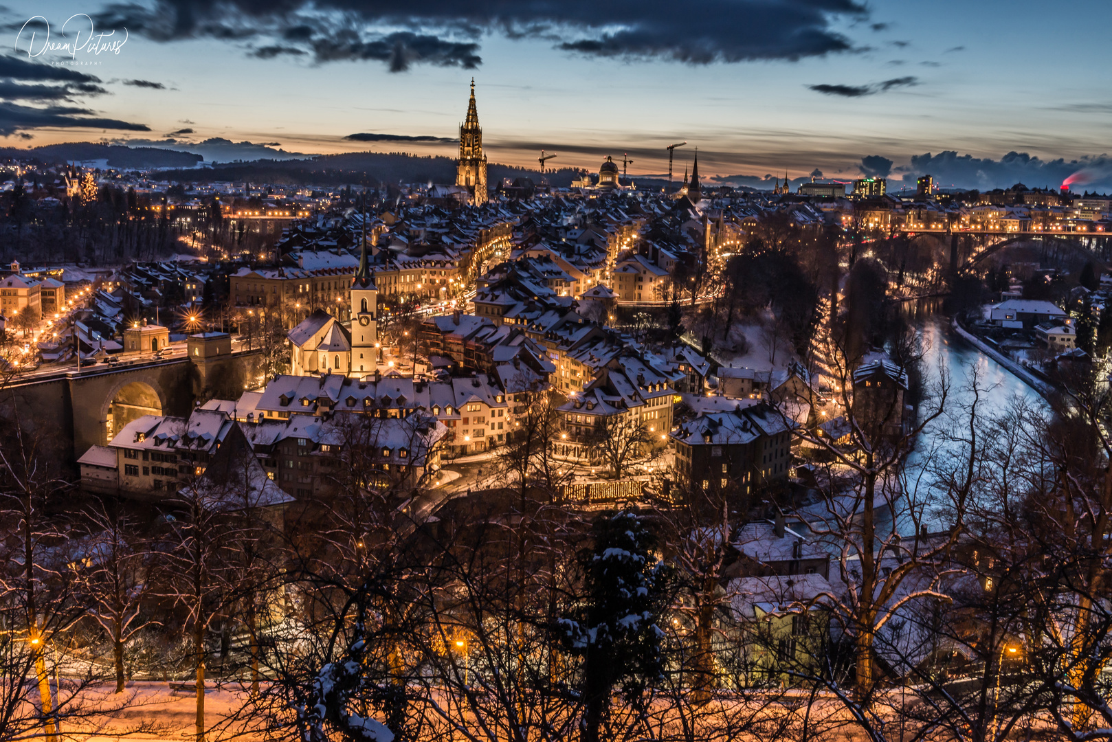 Stadt Bern im Winterkleid