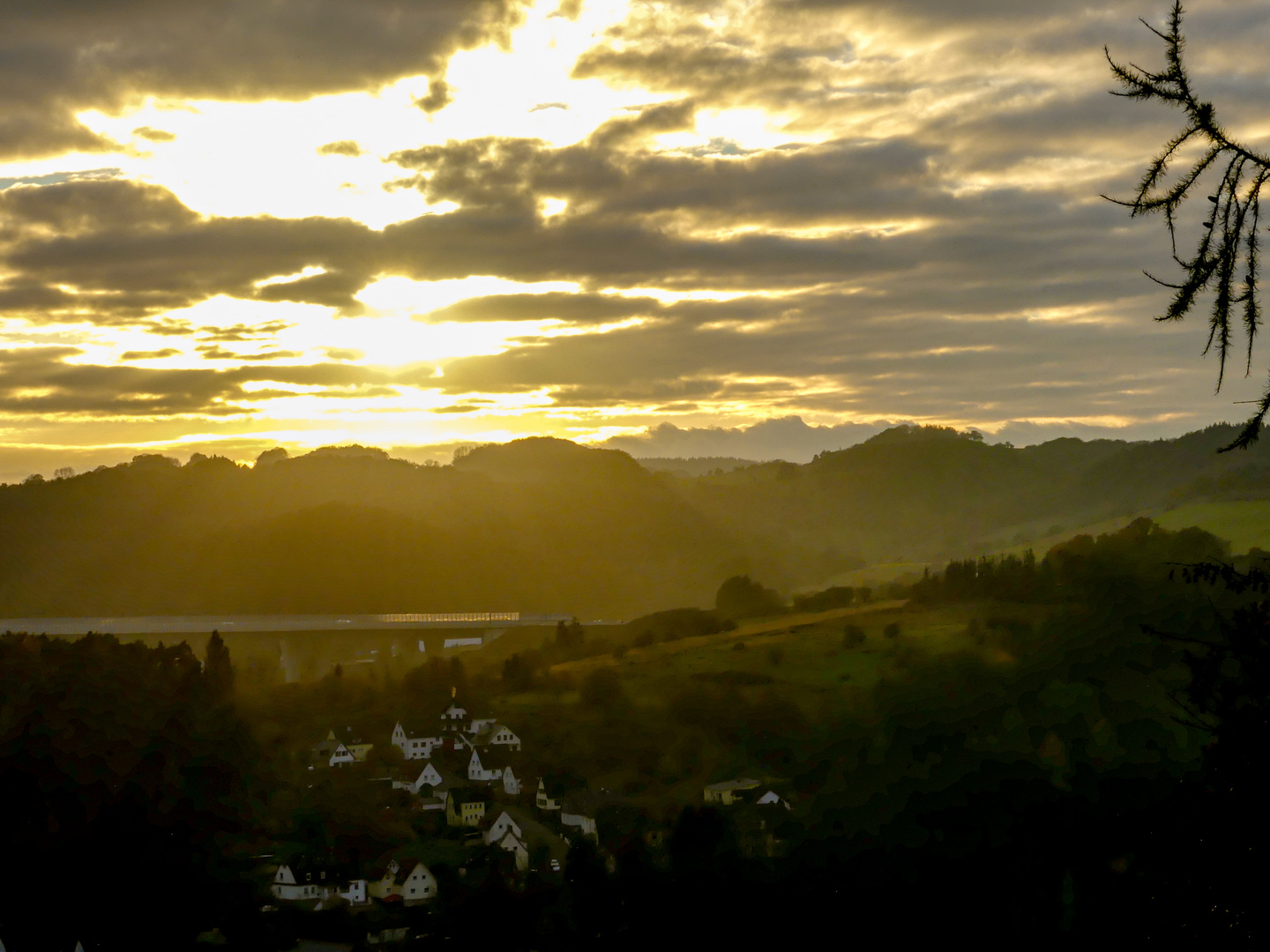 Stadt Dillenburg am Abend 