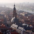 Stadt Heidelberg in einer Dunstglocke