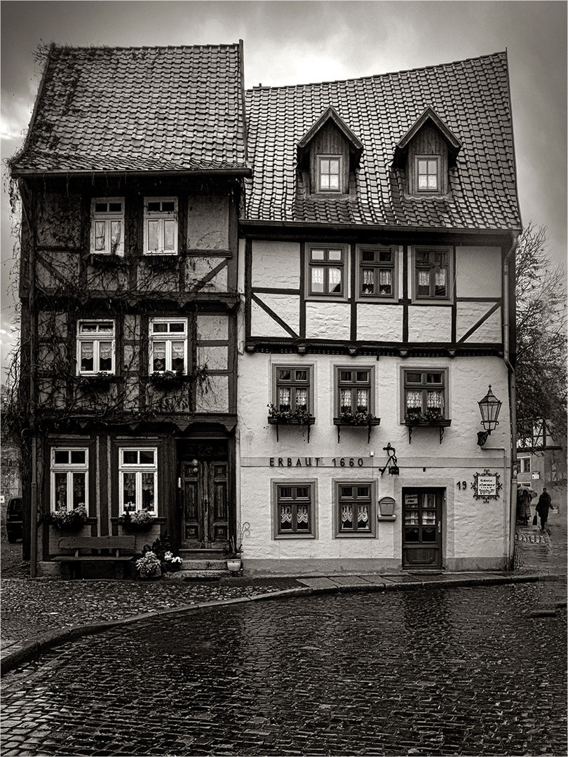 Stadt im Regen