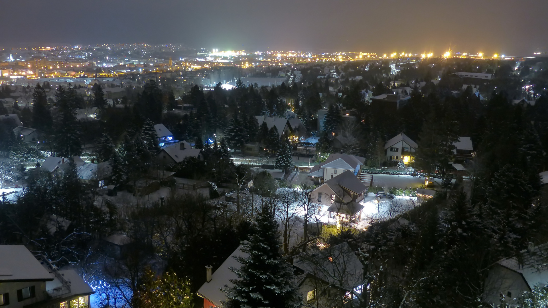 Stadt im Winter