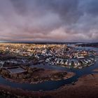 Stadt, Land, Fluss, Meer