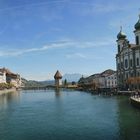 Stadt Luzern mit Wasserturm und Jesuitenkirche