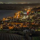 Stadt Nierstein vor Sonnenaufgang