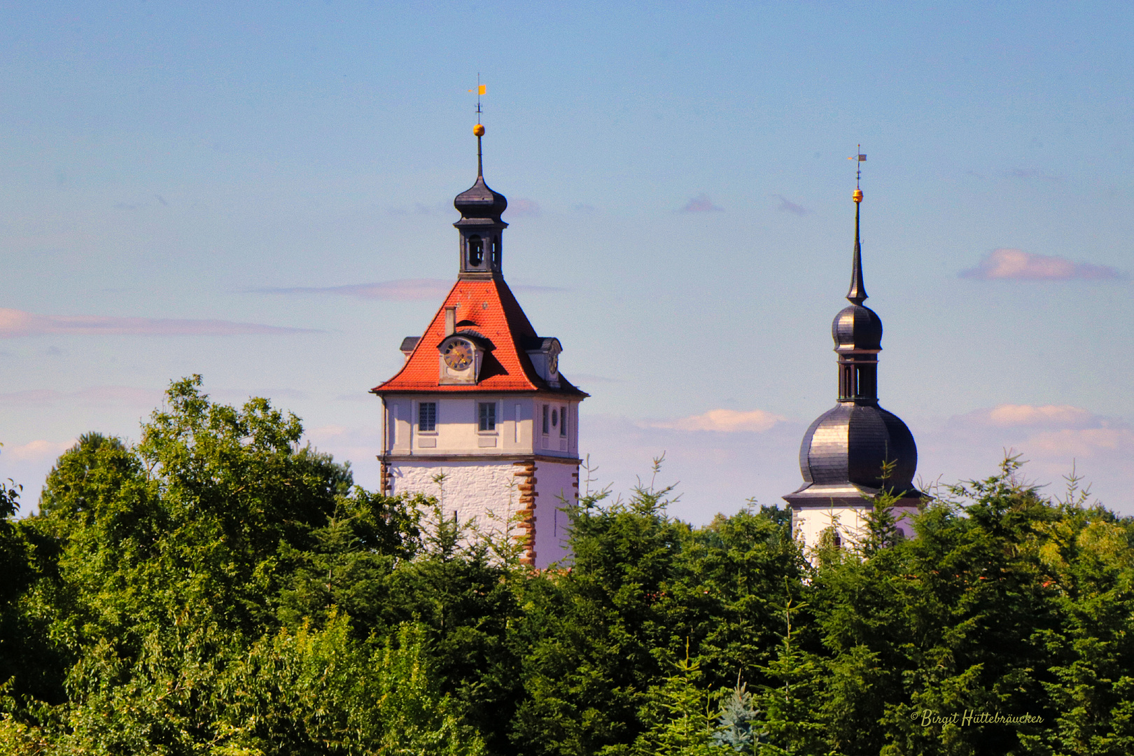 Stadt- und Kirchturm in Prichsenstadt, Bayern