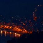 Stadt Wehlen am Abend 