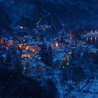 Stadt Wehlen zur hurtigen "Blauen Stunde"