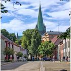 Stadtansicht mit Nidarosdom in Trondheim (Norwegen)