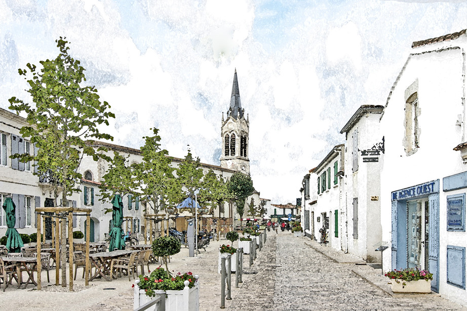 stadtansicht von La Couarde Ile de Re frankreich