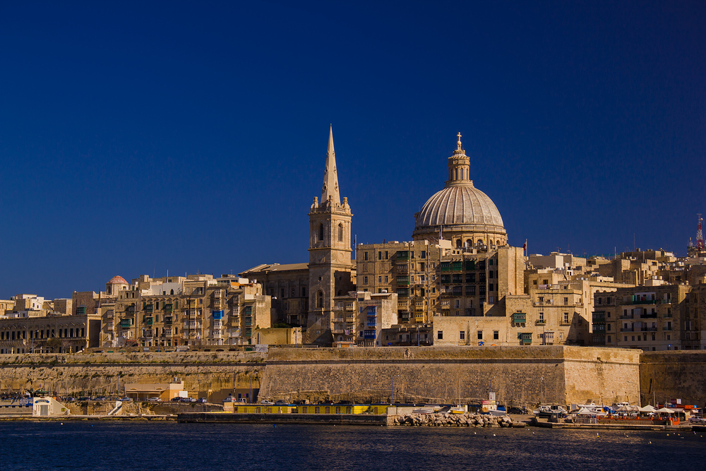 Stadtansicht von Valletta auf Malta