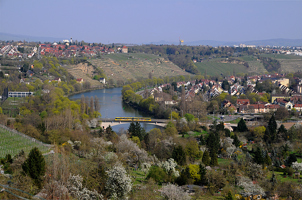 Stadtbahn über den Neckar