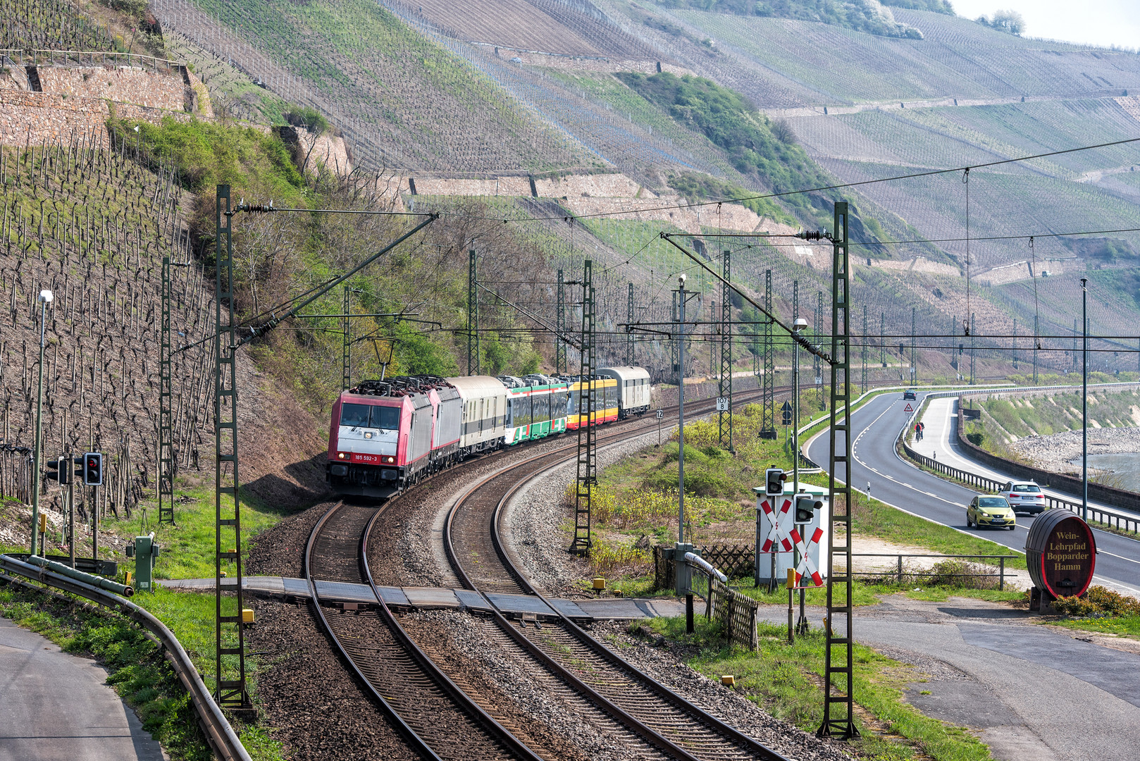 Stadtbahnen am Rhein