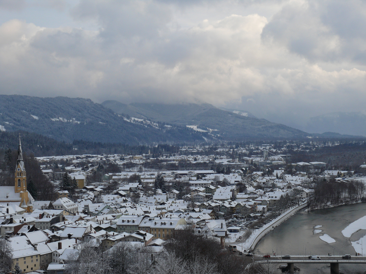 Stadtbild Bad Tölz Sicht vom Kalvarienberg aus