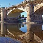 Stadtbrücke Pirna gespiegelt