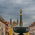 Stadtbrunnen und der Dom zu Speyer