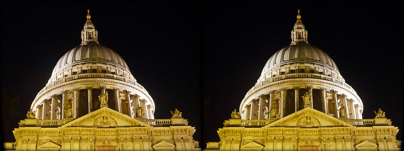 Stadtbummel London - St Pauls abends - (3D-II-view Cha-Cha)