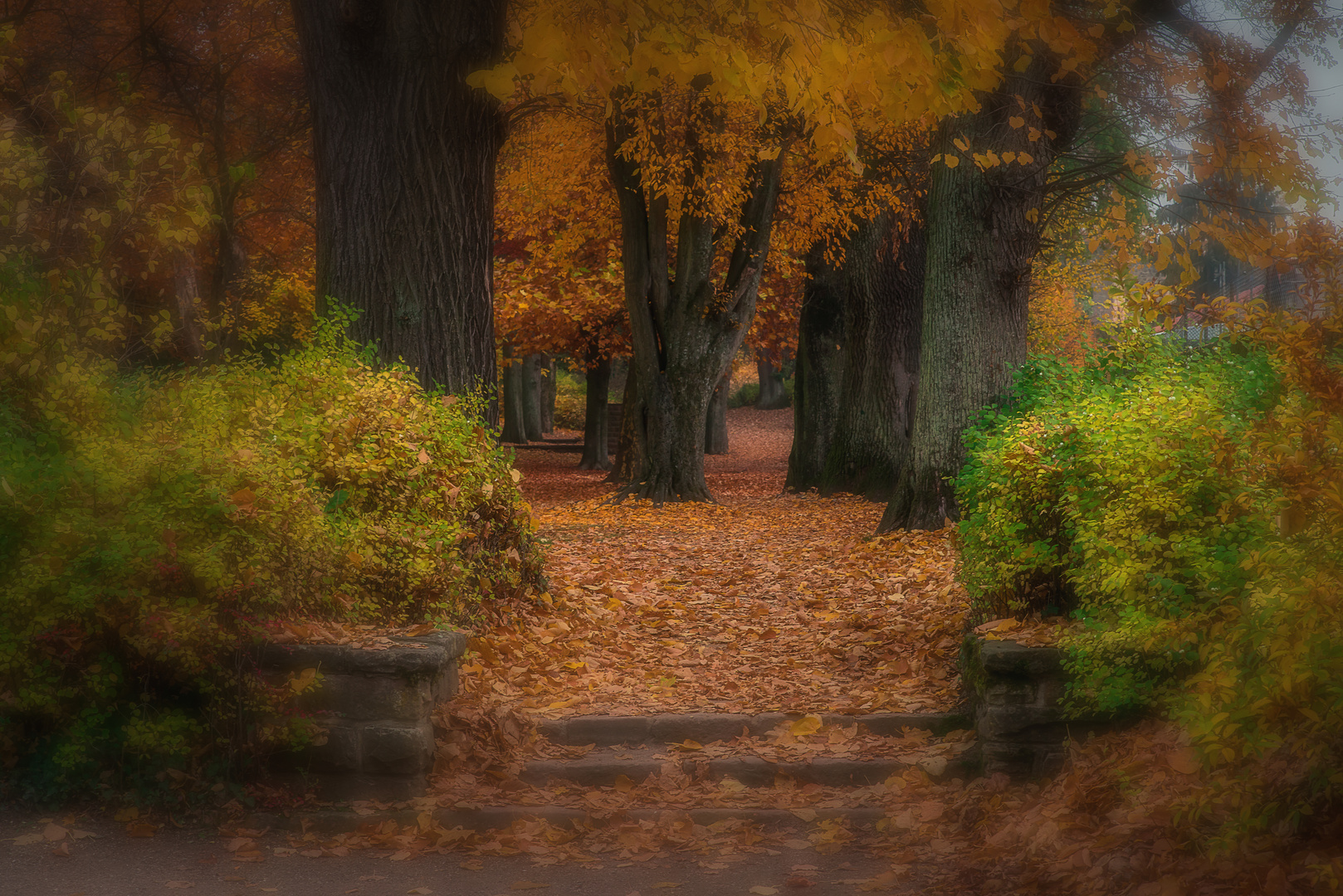 Stadtgarten in den Herbstfarben