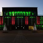 Stadthalle Reutlingen mit Adventbeleuchtung