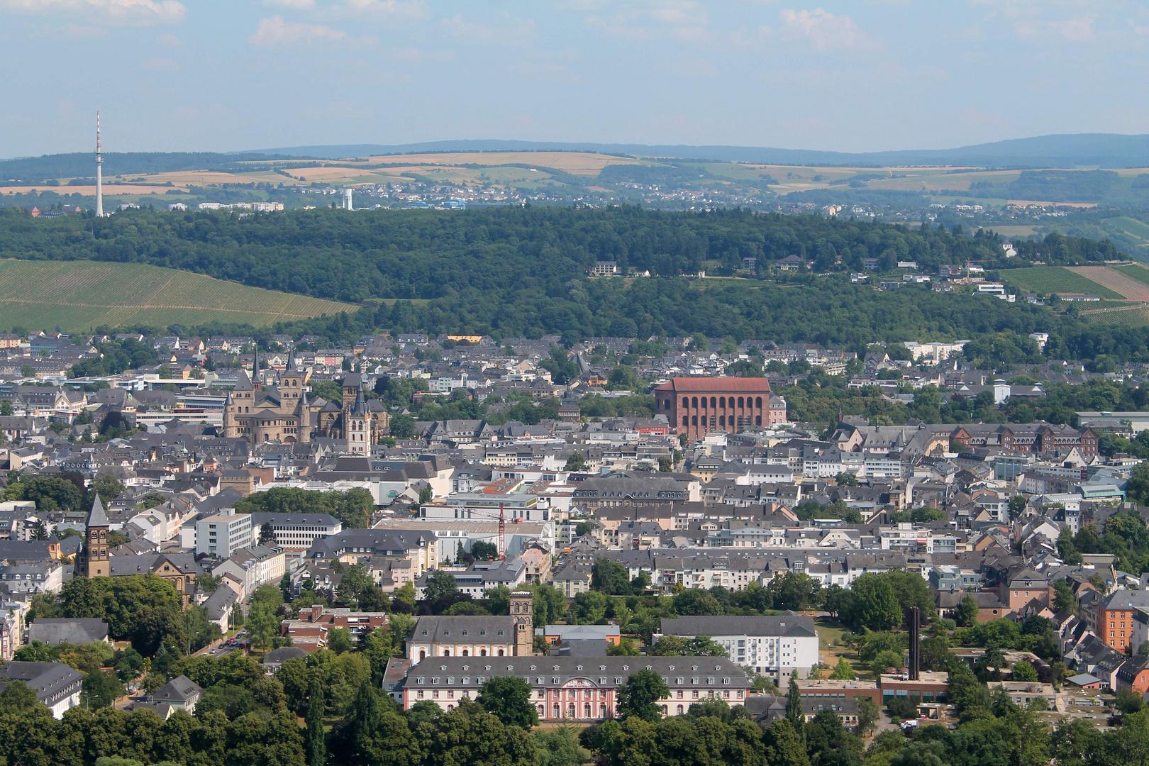 Stadtkern von oben betrachtet