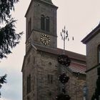 Stadtkirche mit "Palmen"