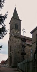 Stadtkirche mit "Palmen"