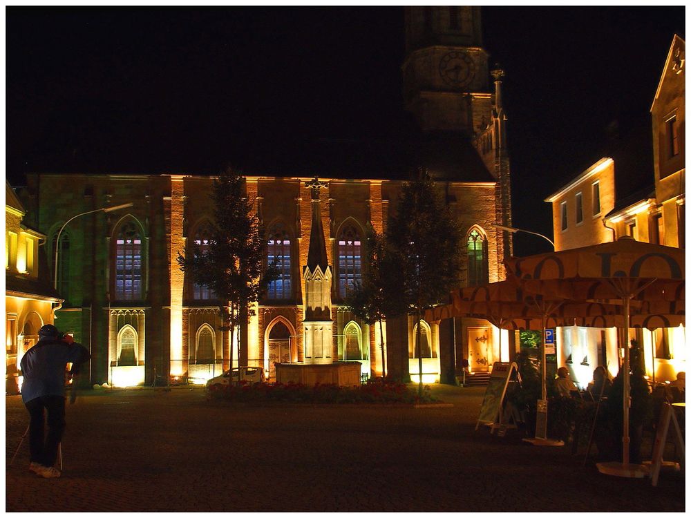 Stadtkirche St. Peter und Paul illuminiert