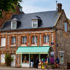 Stadtleben Veules-les-Roses, Normandie, Frankreich