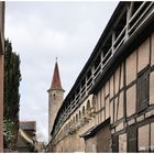 Stadtmauer mit Wehrgang in Rothenburg 