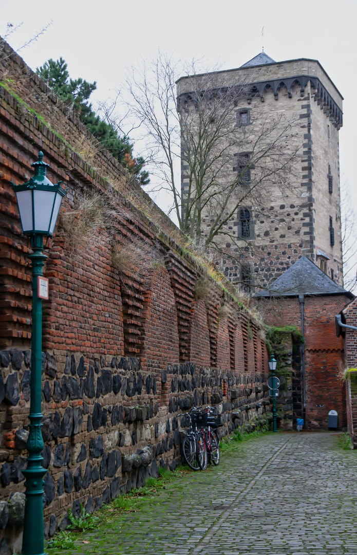 Stadtmauer und Zollturm in Zons