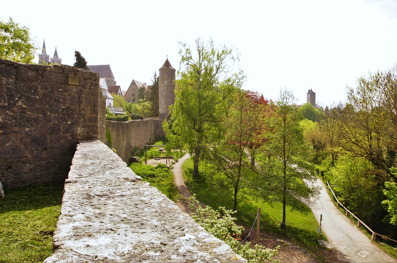 Stadtmauern von Rothenburg ob der Tauber.