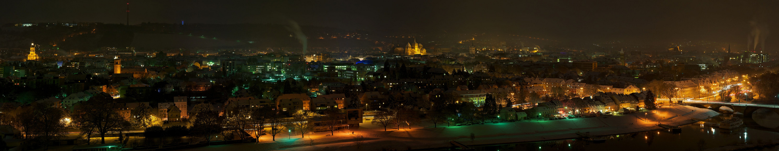 Stadtpanorama im Schnee