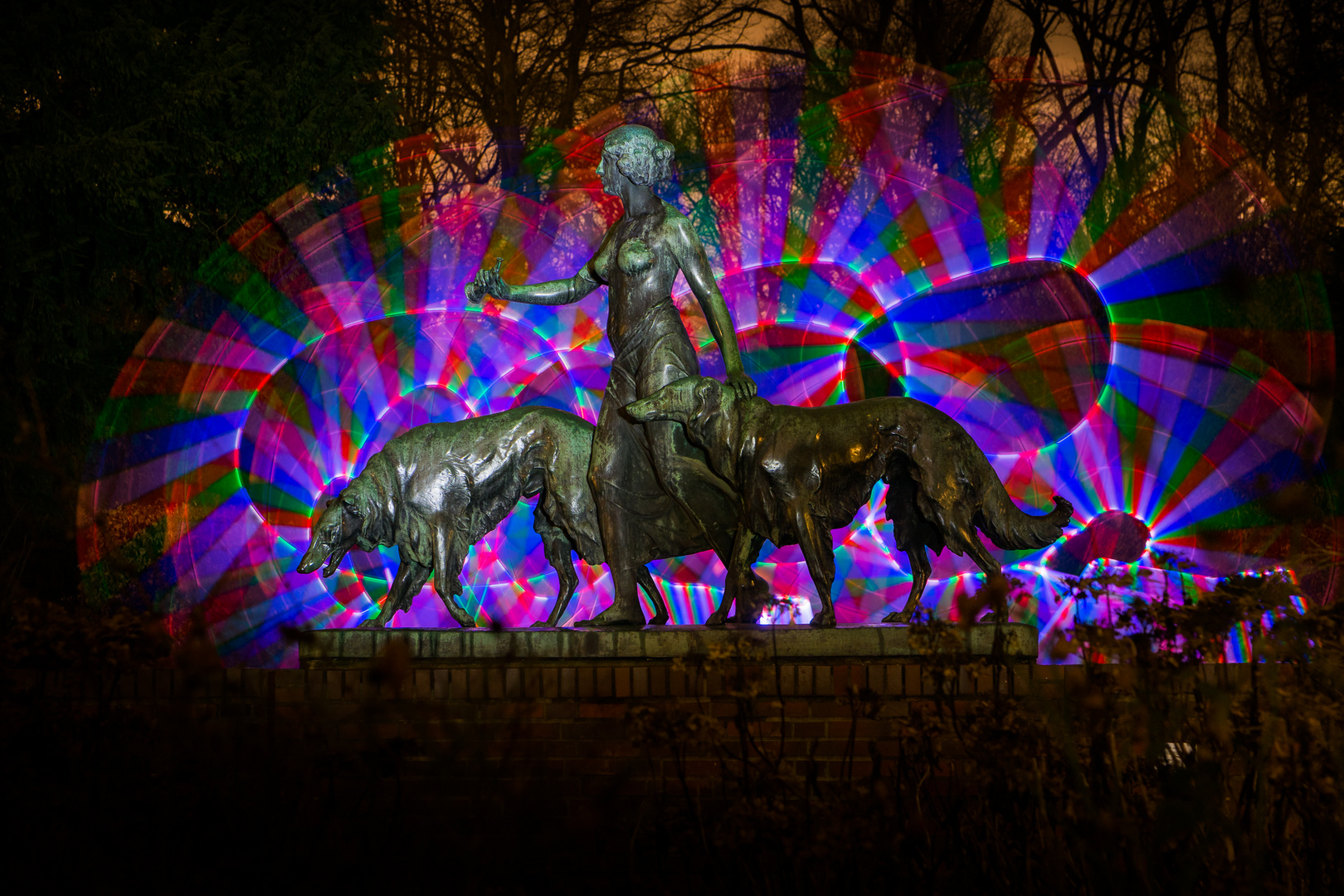 Stadtpark bei Nacht