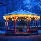 Stadtpark Pavilion bei Dämmerung