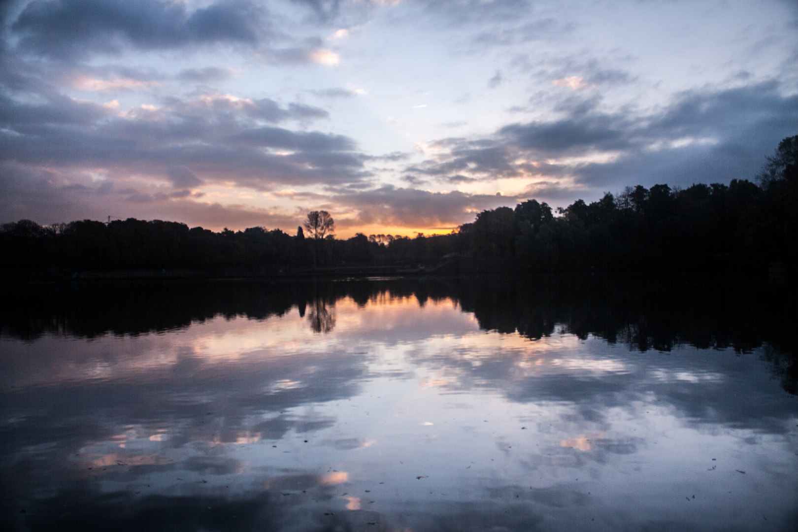 Stadtparksee im Morgengrauen