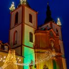 Stadtpfarrkirche St. Blasius von Fulda in der Vorweihnachtszeit