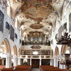 Stadtpfarrkirche St. Jakob Pfullendorf Blick zur Orgel