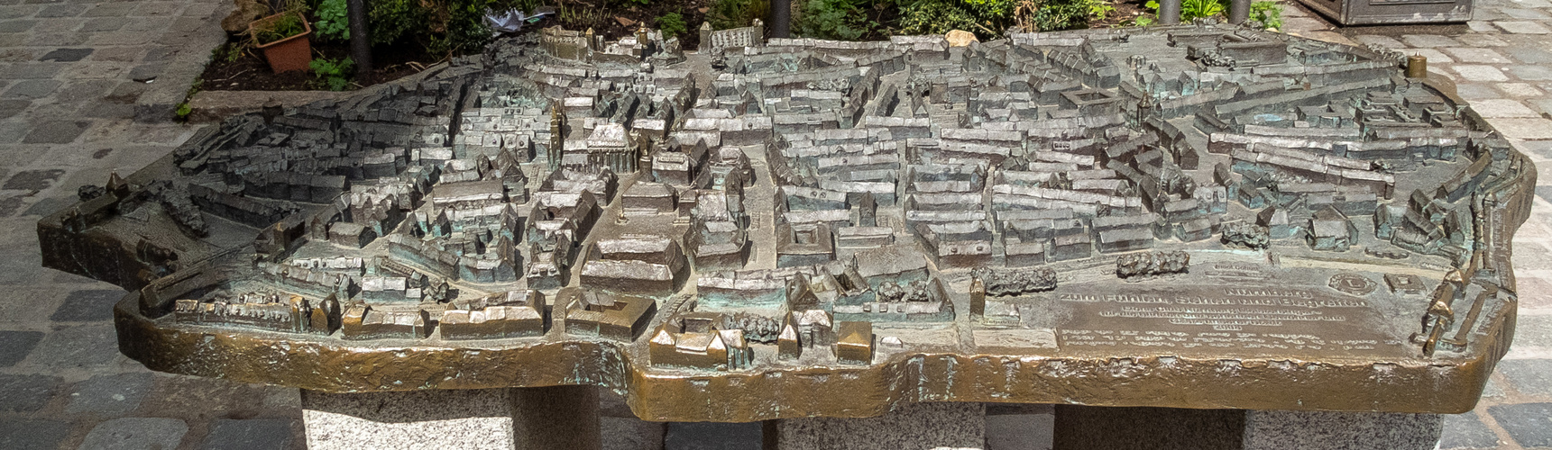 Stadtplan Nürnberg Bronze