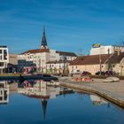 Stadtplatz Traun - gespiegelt: