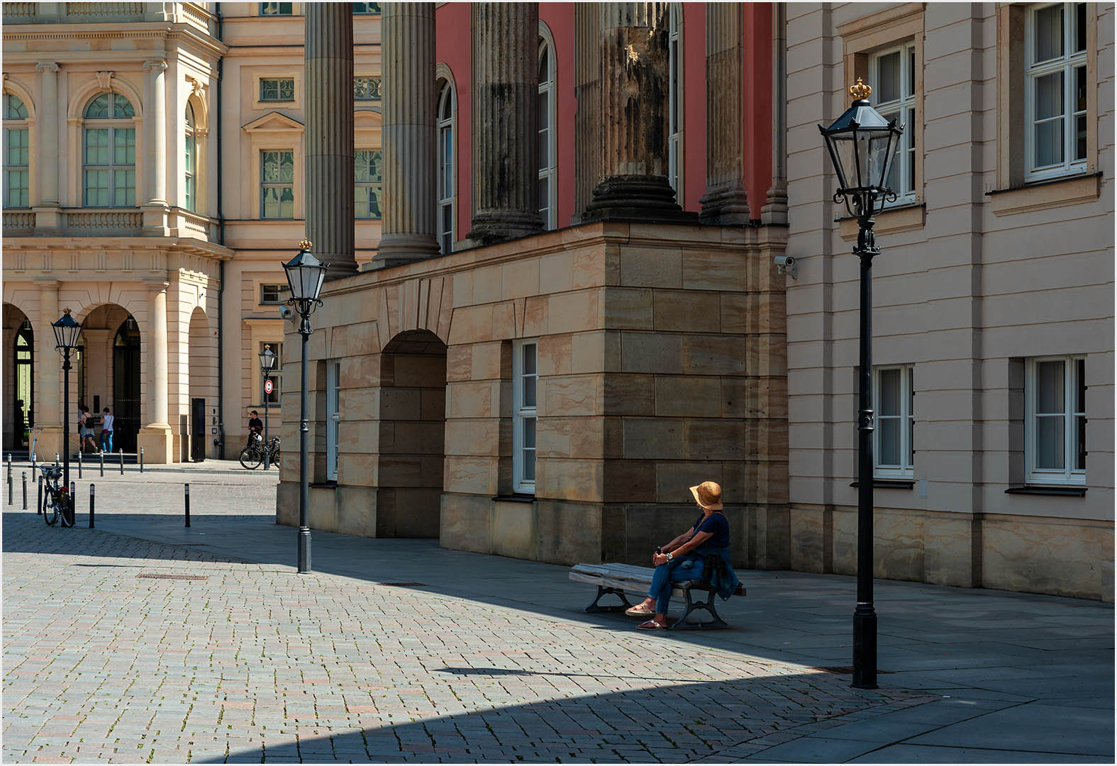 Stadtrundgang in Potsdam, kurze Pause bei 30°C ...