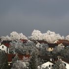 Stadtteil im Raureifkleid