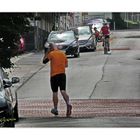 (stadtteil) street jogging