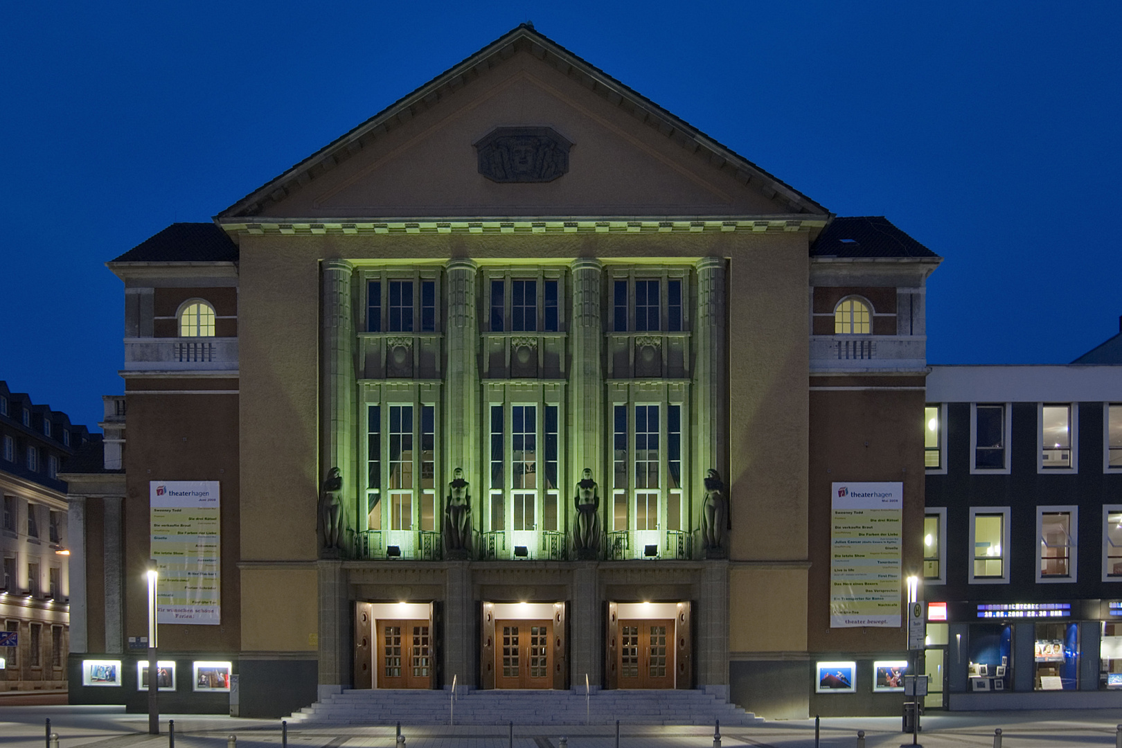Stadttheater Hagen Foto & Bild architektur, architektur bei nacht