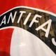 Stadttor Potsdam hinter Antifa Fahne