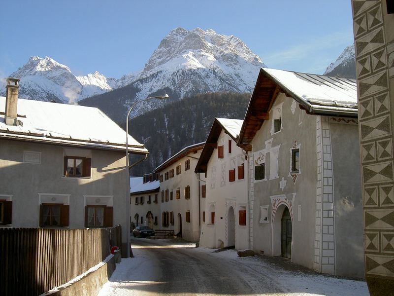 Städtchen Scuol (Schuls) Engadin, Graubünden