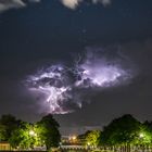 städtisches Sommergewitter